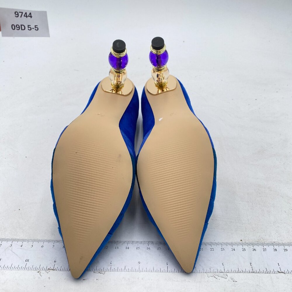 Fowt Blue Gradient Wave Pattern Pointed Toe Jewel… - image 6